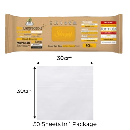 Biodegradable Surface Cleaning Wipes | Clove & Cinnamon | 3x50 Sheets