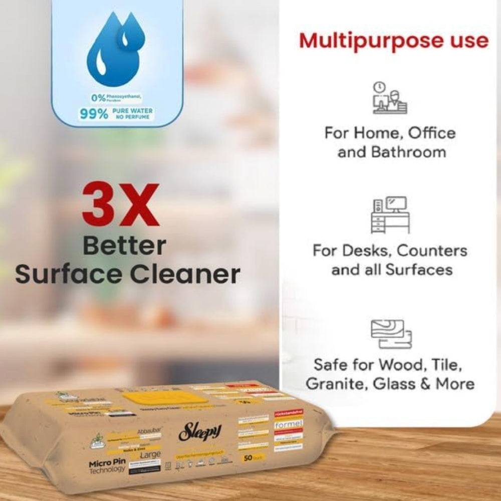 Biodegradable Surface Cleaning Wipes | Clove & Cinnamon | 3x50 Sheets