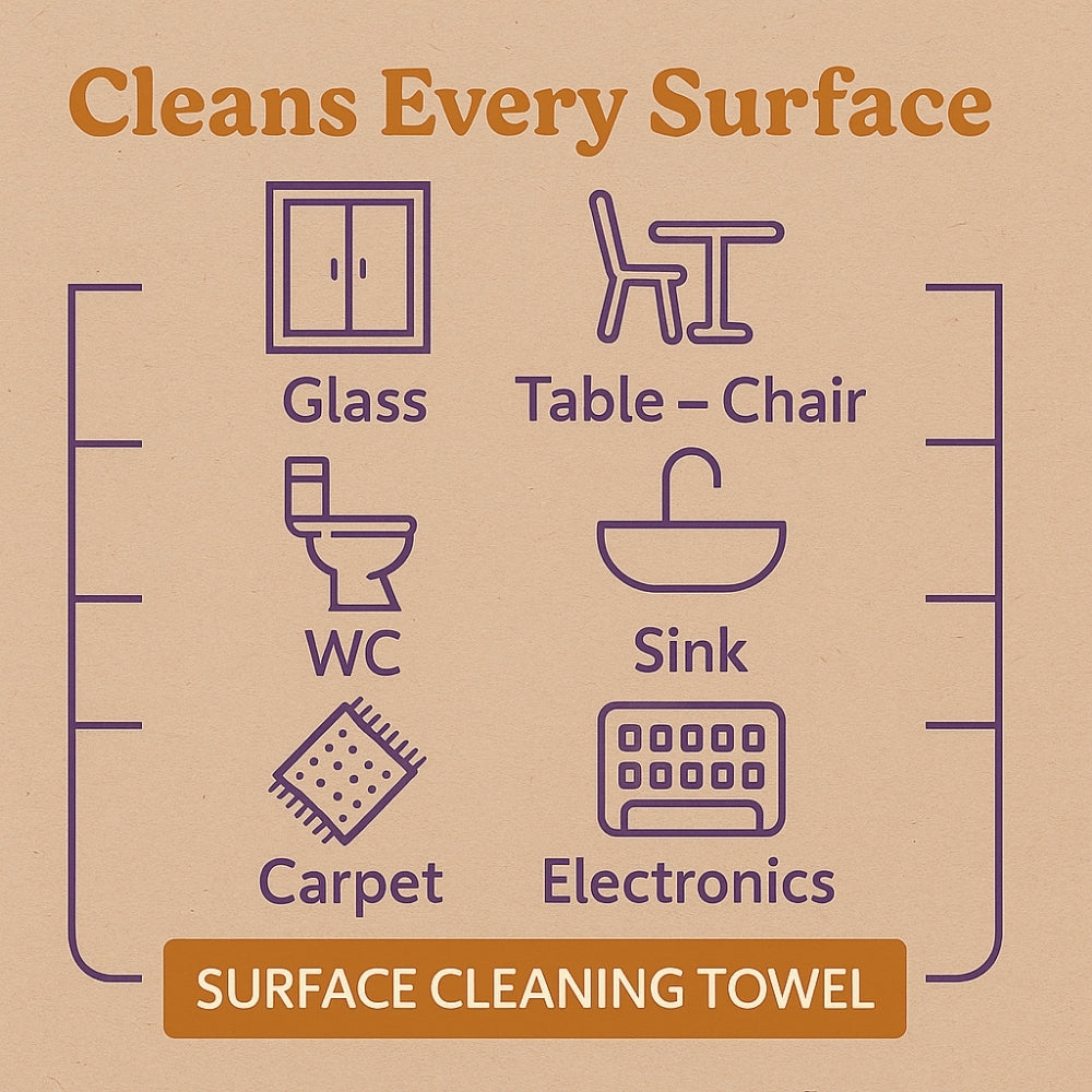 Biodegradable Surface Cleaning Wipes | Clove & Cinnamon | 3x50 Sheets