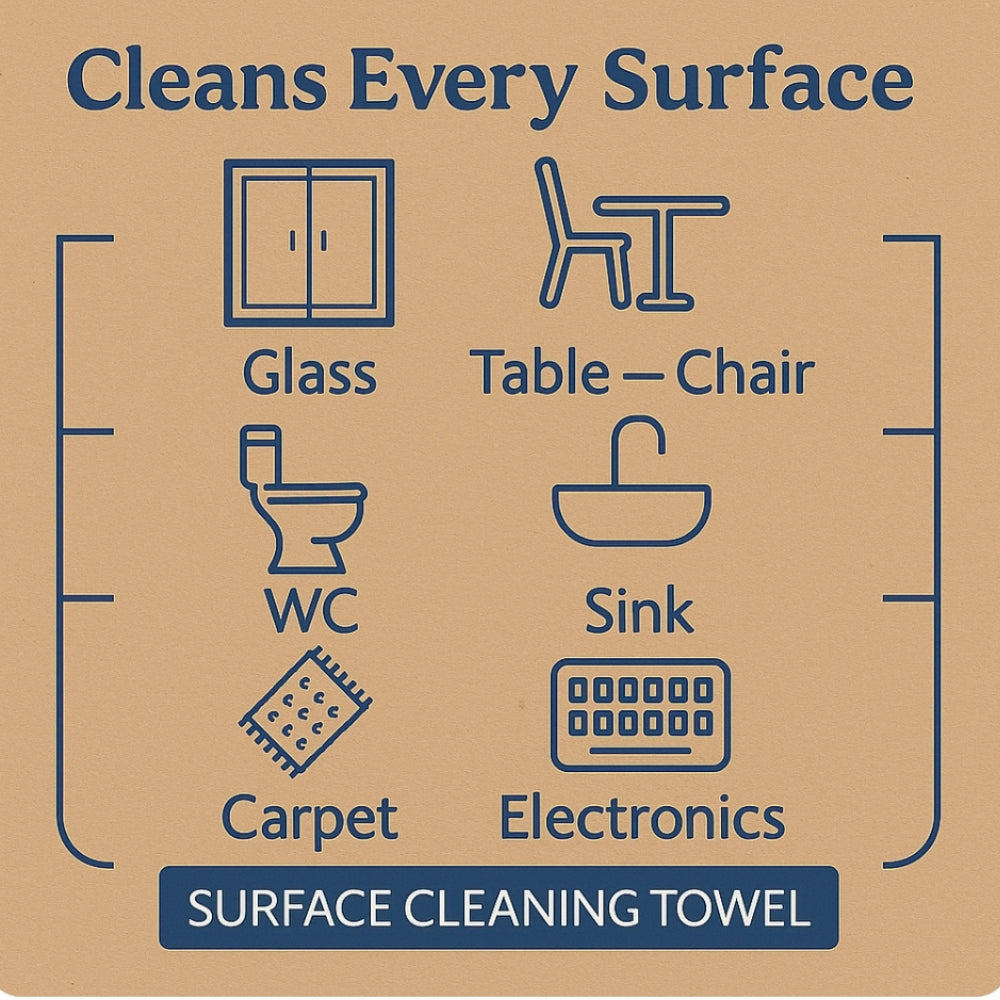 Biodegradable Surface Cleaning Wipes | Sea Salt & Seaweed Additive | 3x50 Sheets |