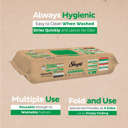 Biodegradable Surface Cleaning Wipes | Tea Tree & Lime Additive | 3x50 Sheets