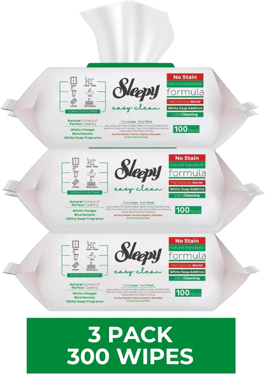 Sleepy Easy Clean White Soap 3x100 Pack