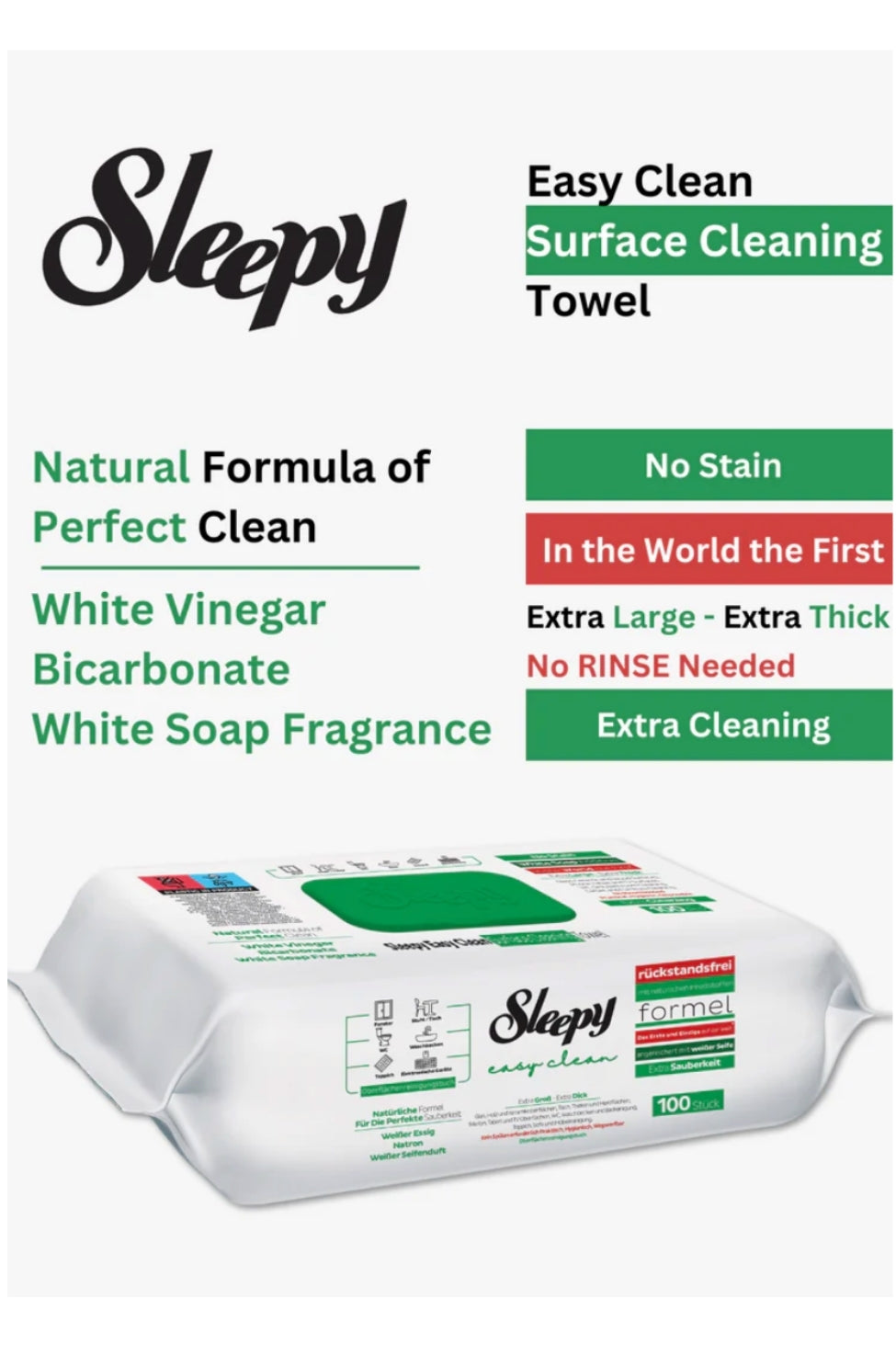Sleepy Easy Clean White Soap 3x100 Pack