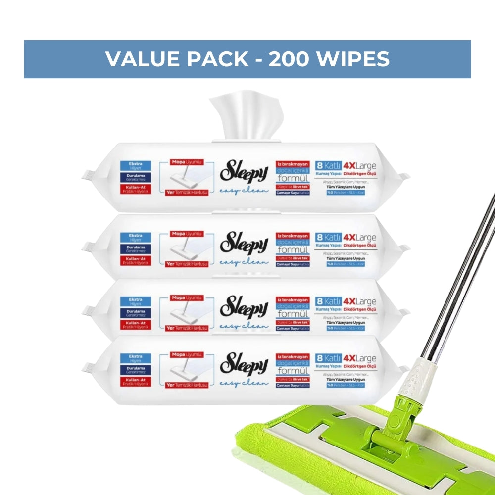 Mop Compatible Bleach & Blue Pine Additive 4X Large 4x50 Sheets