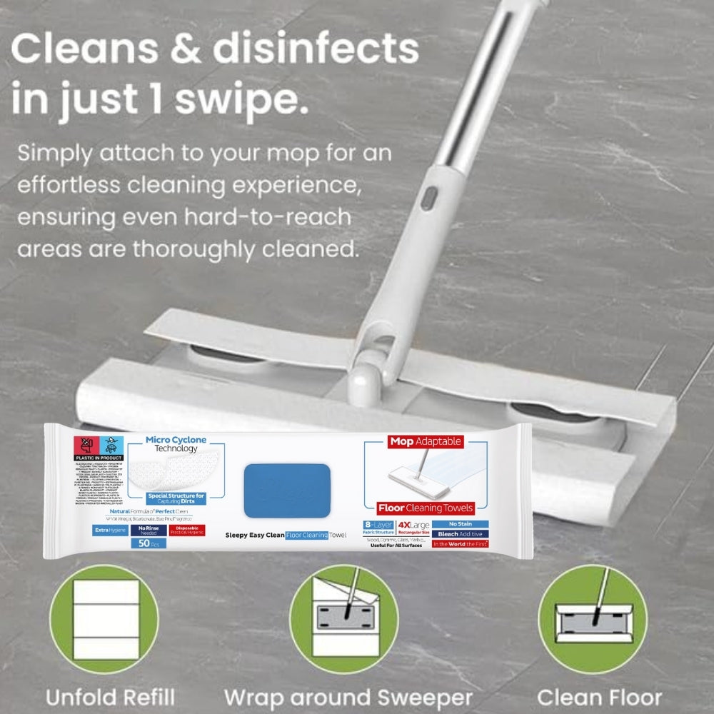 Mop Compatible Bleach & Blue Pine Additive 4X Large 4x50 Sheets