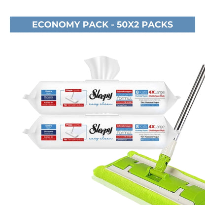 Mop Compatible Bleach & Blue Pine Additive 4X Large 2x50 Sheets